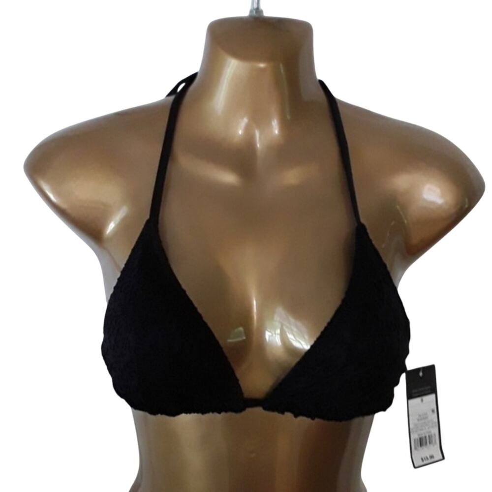 NWT Mossimo Sz M Crochet Halter Bikini Top